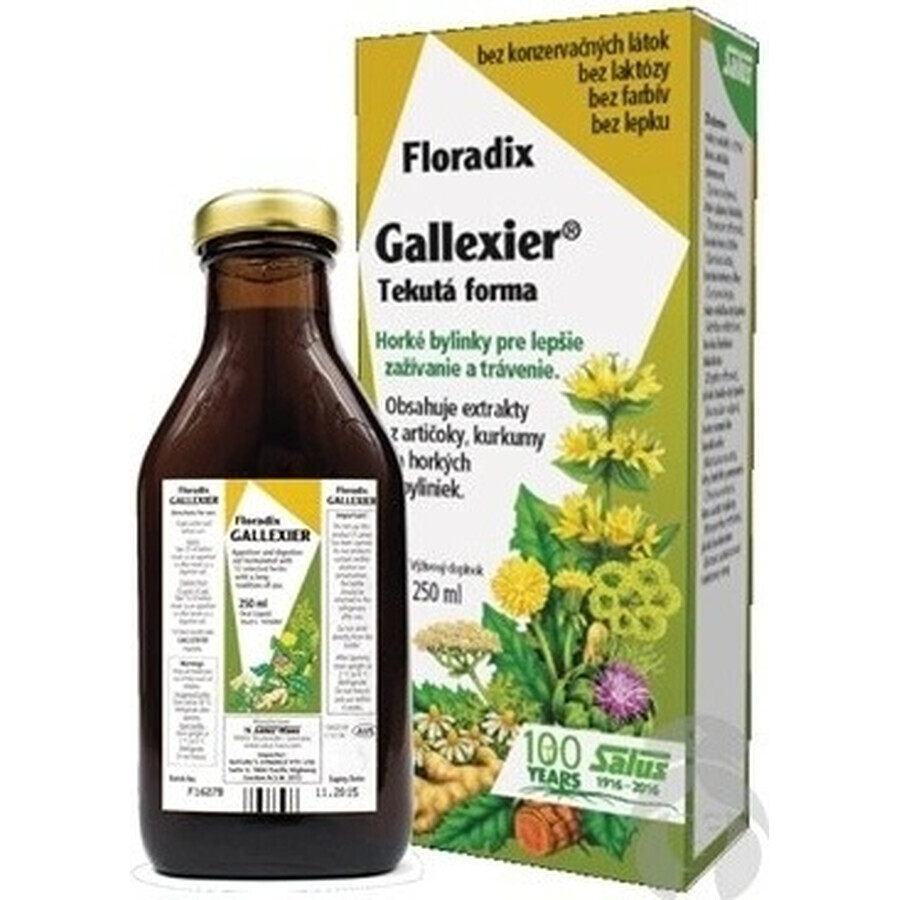 SALUS Floradix Gallexier 1×250 ml, vloeibare vorm