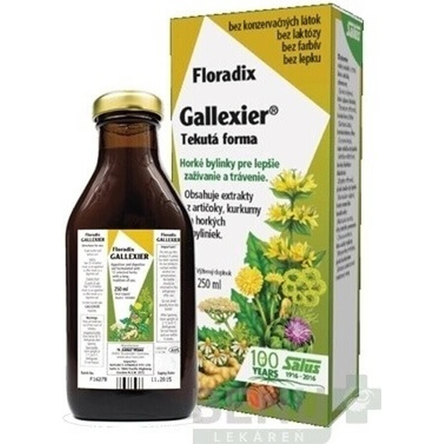 SALUS Floradix Gallexier 1×250 ml, vloeibare vorm