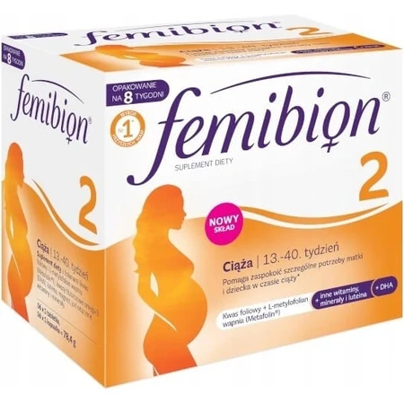 Femibion 2 Embarazo, 56 tbl + 56 cps, complemento alimenticio