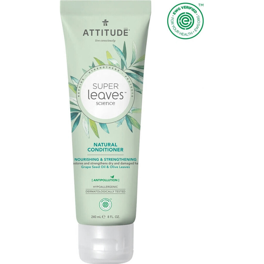 ATTITUDE Natuurlijke conditioner Super bladeren met ontgiftende werking - voedend voor droog en beschadigd haar 1×240 ml, natuurlijke conditioner