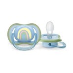 Philips AVENT Suzetă Ultra imagine aer 0-6m curcubeu 1 buc 1×1 buc, suzetă