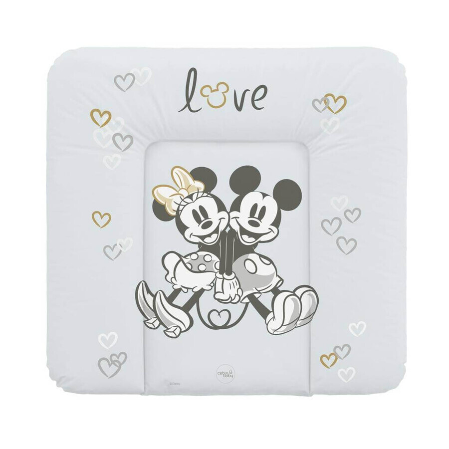 CEBA Disney Minnie & Mickey Zachte vervangingsmat voor commode (75x72) Disney Minnie & Mickey Grijs 1×1 stuk