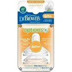 Dr. BROWN'S OPTIONS+ LEVEL 3 1×2, col large, silicone, 6M+.