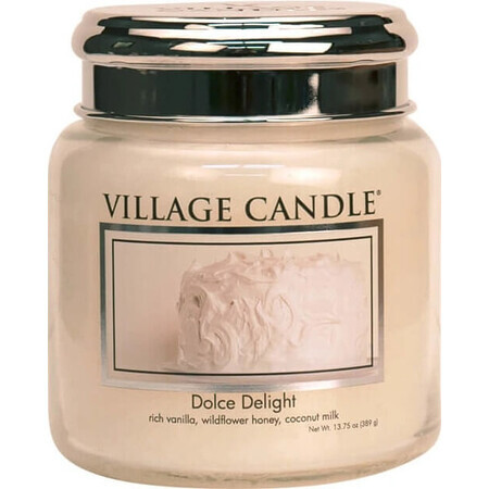 Village Candle Vela perfumada en vidrio - Dolce Delight - Velvet Delight, mediana 1×1 ud, vela perfumada en vidrio