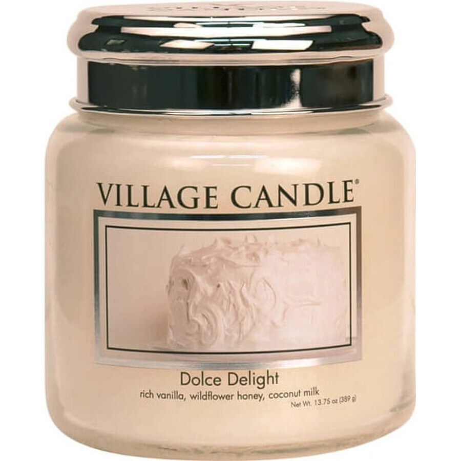 Village Candle Vela perfumada en vidrio - Dolce Delight - Velvet Delight, mediana 1×1 ud, vela perfumada en vidrio