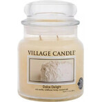 Village Candle Vela perfumada en vidrio - Dolce Delight - Velvet Delight, mediana 1×1 ud, vela perfumada en vidrio