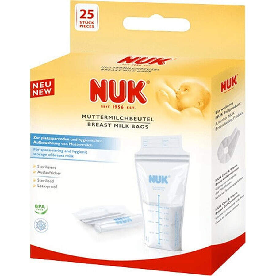 NUK Muttermilchbeutel 1×25 Stück, Milchbeutel