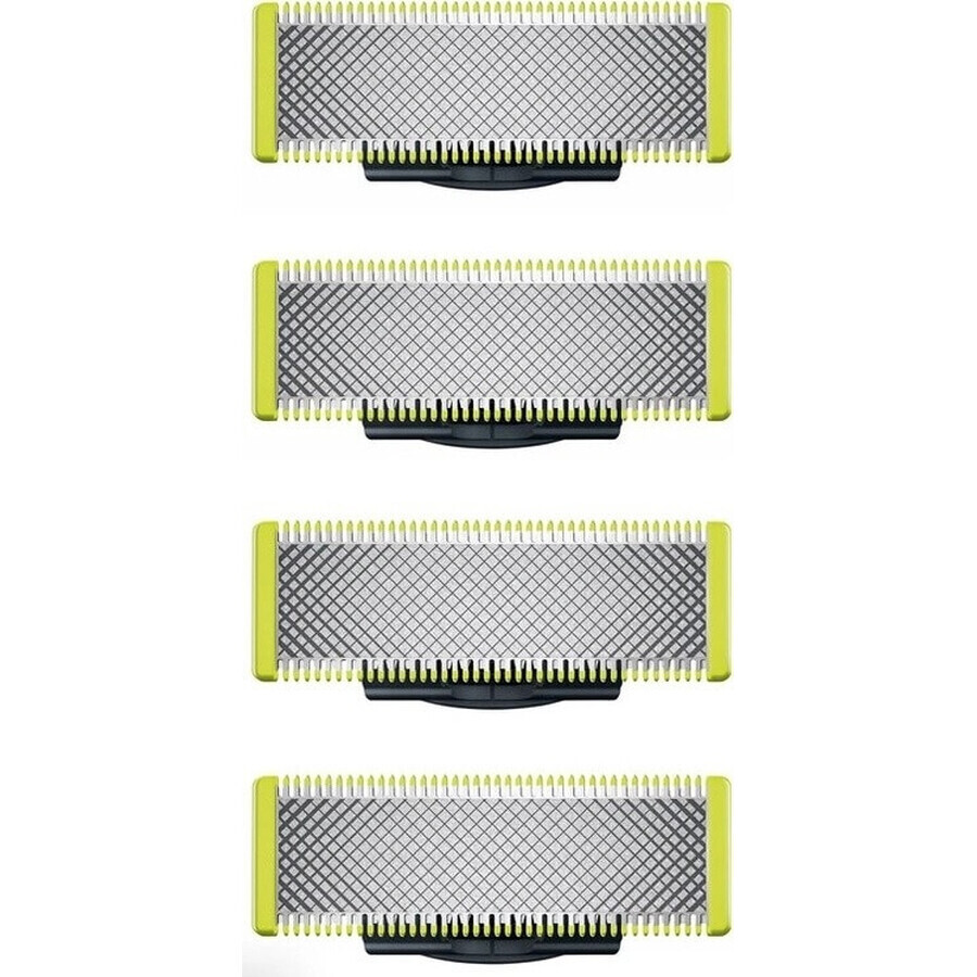 Ersatzklingen 4 Stück für Philips OneBlade QP240/50 1×4 Stück, Ersatzklingen