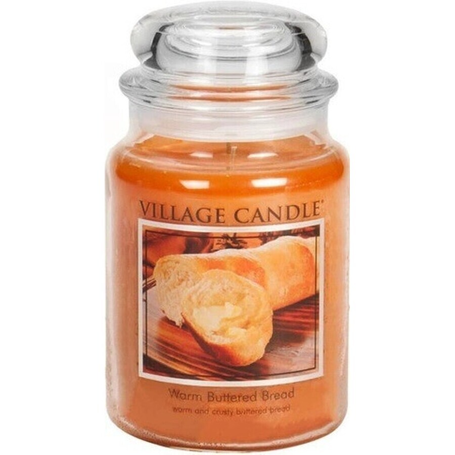 Village Candle Geurkaars in glas - Warm Buttered Bread, groot 1×1 st