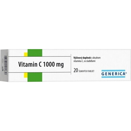 GENERICA Vitamina C 1000 mg 1×20 tbl, vitamina C