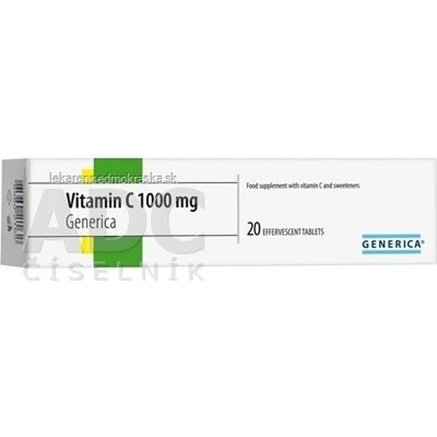 GENERICA Vitamina C 1000 mg 1×20 tbl, vitamina C