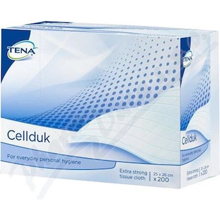 TENA Cellduk Lingettes pour personnes incontinentes 1×200 pcs, 25×26 cm lingettes