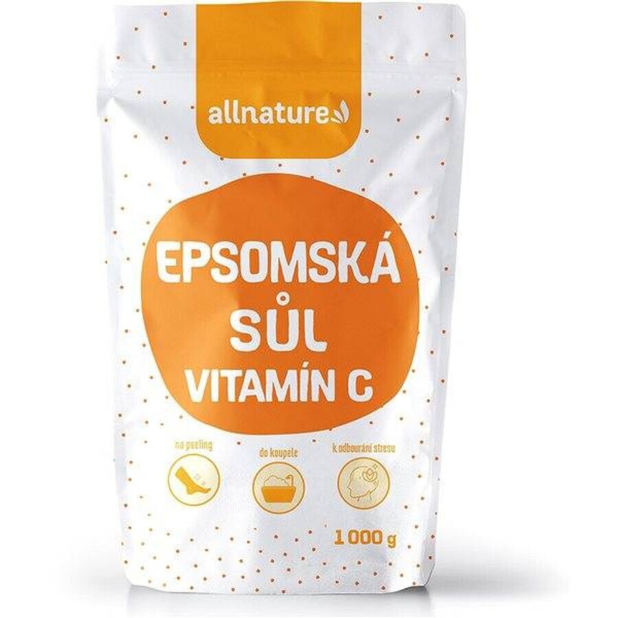 Allnature Zout Epsom Vitamine C 1000g 1×1000g