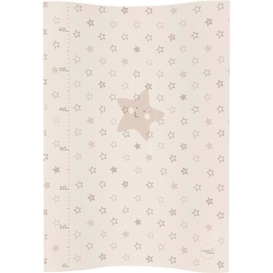 CEBA Vervangend tapijt 2 vierkant zacht COSY (50x70) Beige sterren 1×1 st