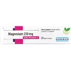 GENERICA Magnesium 250 mg + Vitamin C 1×20 tbl, Magnesium + Vitamin C