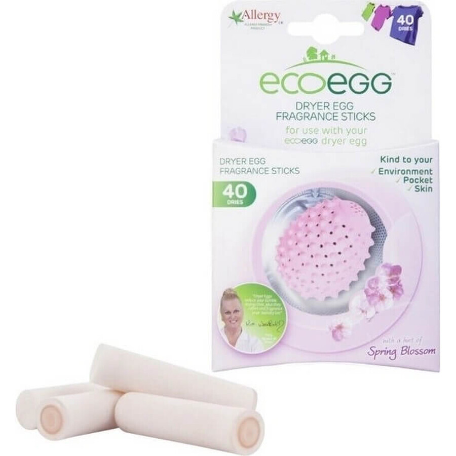 Ecoegg Cartuccia a uovo per asciugatrice fiori di primavera 1×4 pz, bacchette profumate di ricambio