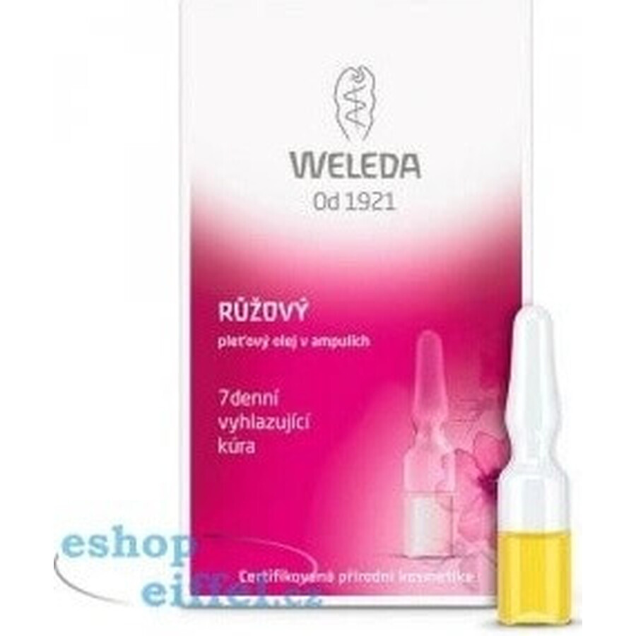 Olio per il viso WELEDA ROSE in fiale 7×0,8 ml, olio per il viso in fiale