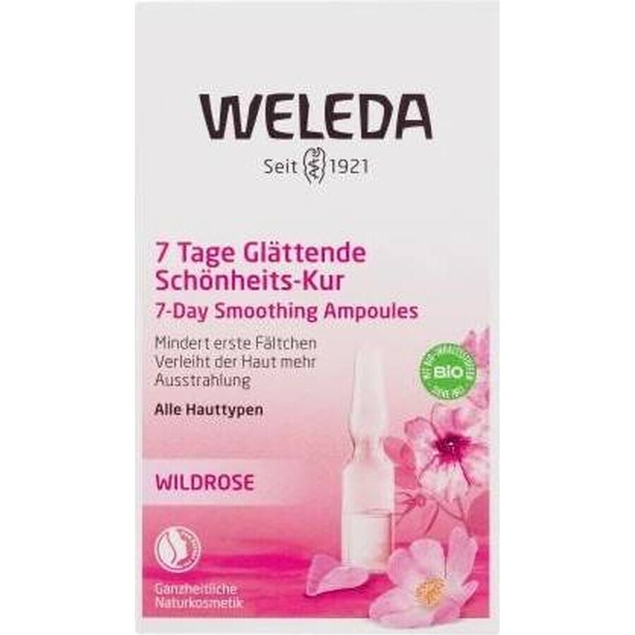 Olio per il viso WELEDA ROSE in fiale 7×0,8 ml, olio per il viso in fiale