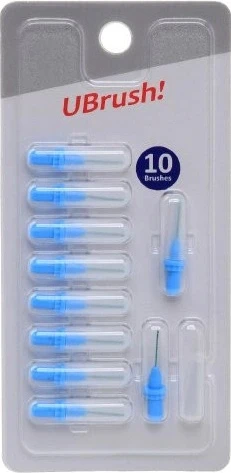 UBrush - interdentale tandenborstel - 0,5 mm blauw 1×10 stuks