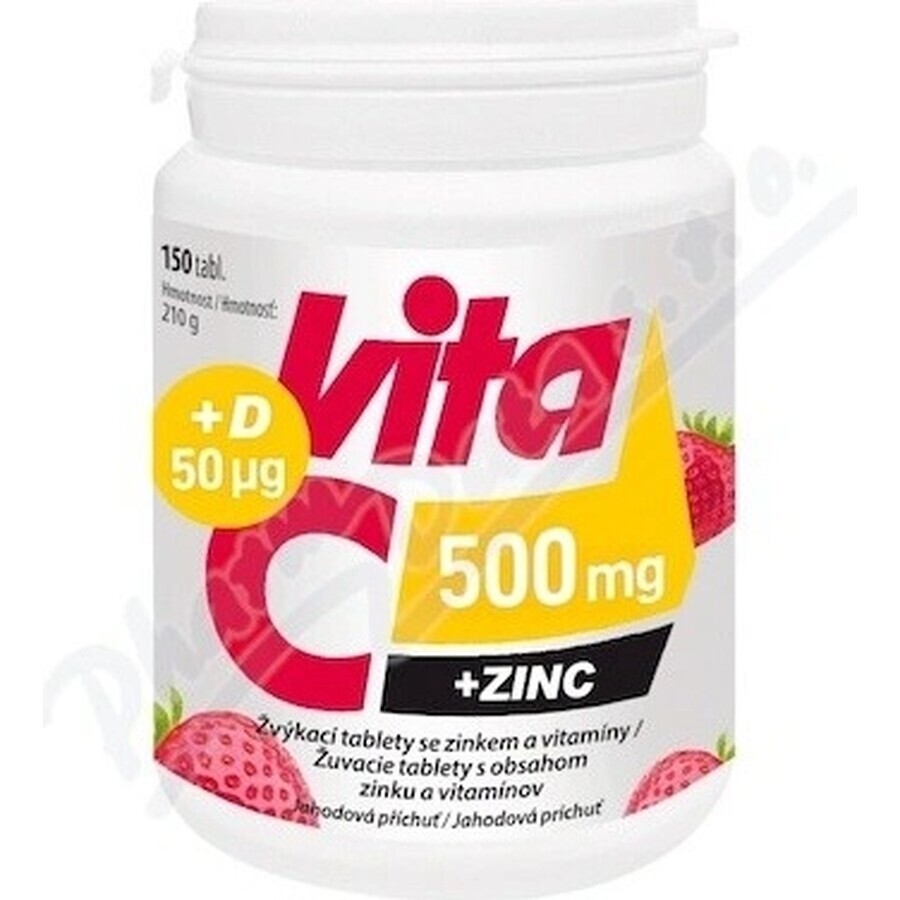 Vitabalans Vita C 500 mg + ZINC + D 50 µg 1×150 tbl