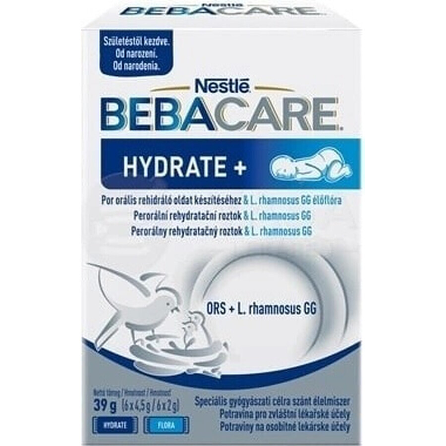 BEBACARE HYDRATE+ (vanaf de geboorte) 1×39 g, rehydratatieoplossing met melkzuurbacteriën