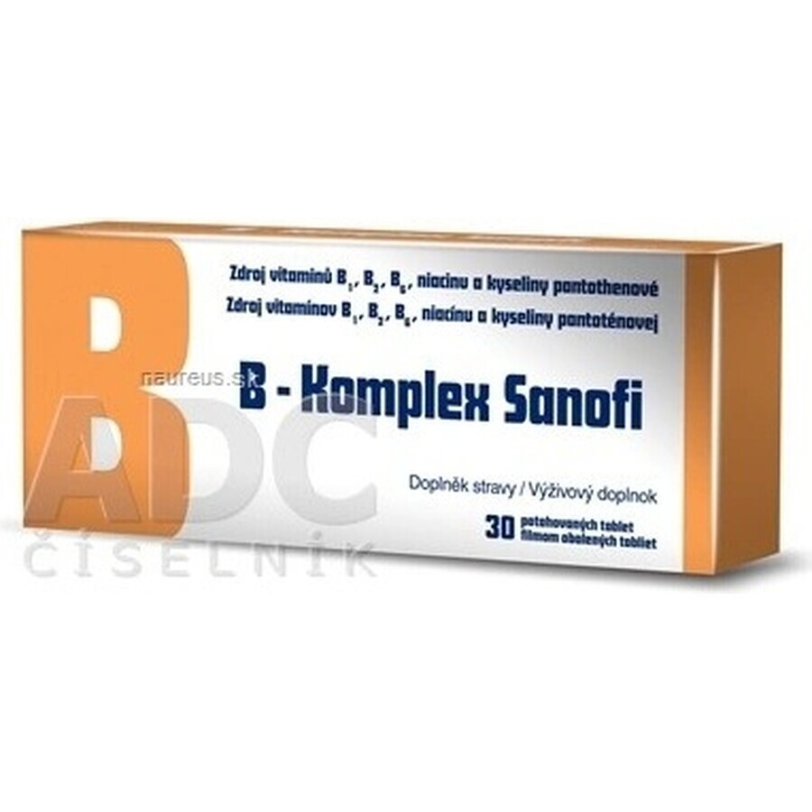 B-Komplex Zentiva 30 tbl 1×30 tbl, vitamine B