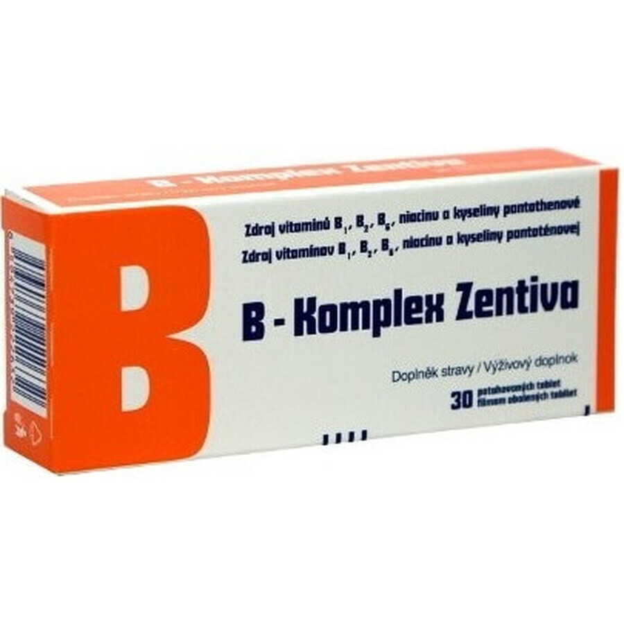 B-Komplex Zentiva 30 tbl 1×30 tbl, vitamine B