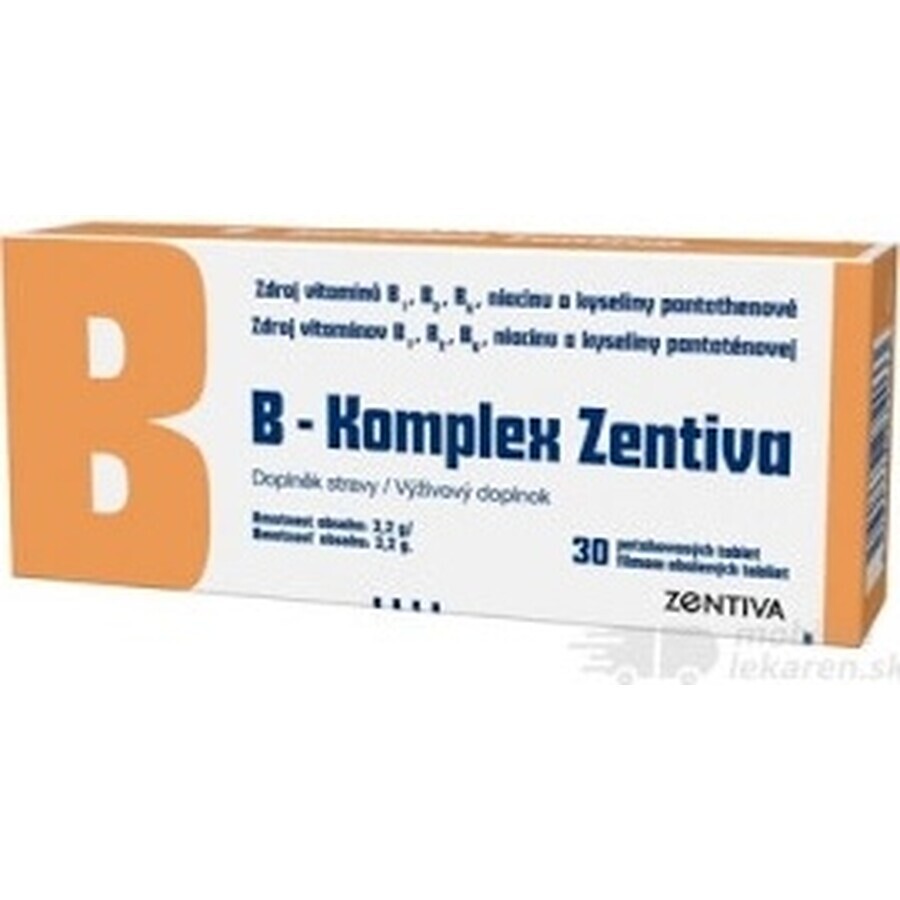 B-Komplex Zentiva 30 tbl 1×30 tbl, vitamine B