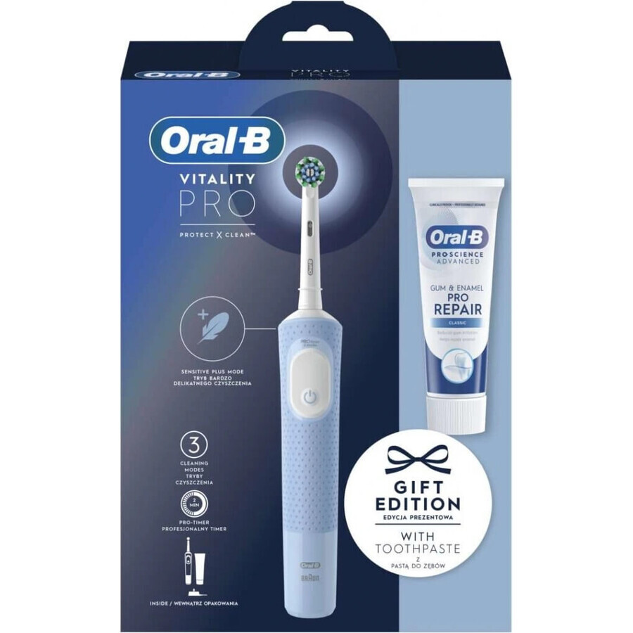 Oral-B Oral-B EK Vitality Pro Protect X Clean Vapour Blue 1×1 elektrische tandenborstel