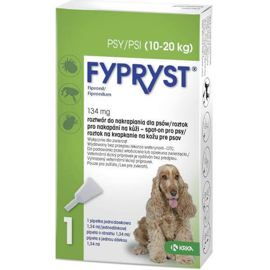 FYPRYST PSY 10-20 KG 1×134 mg, medicine for dogs