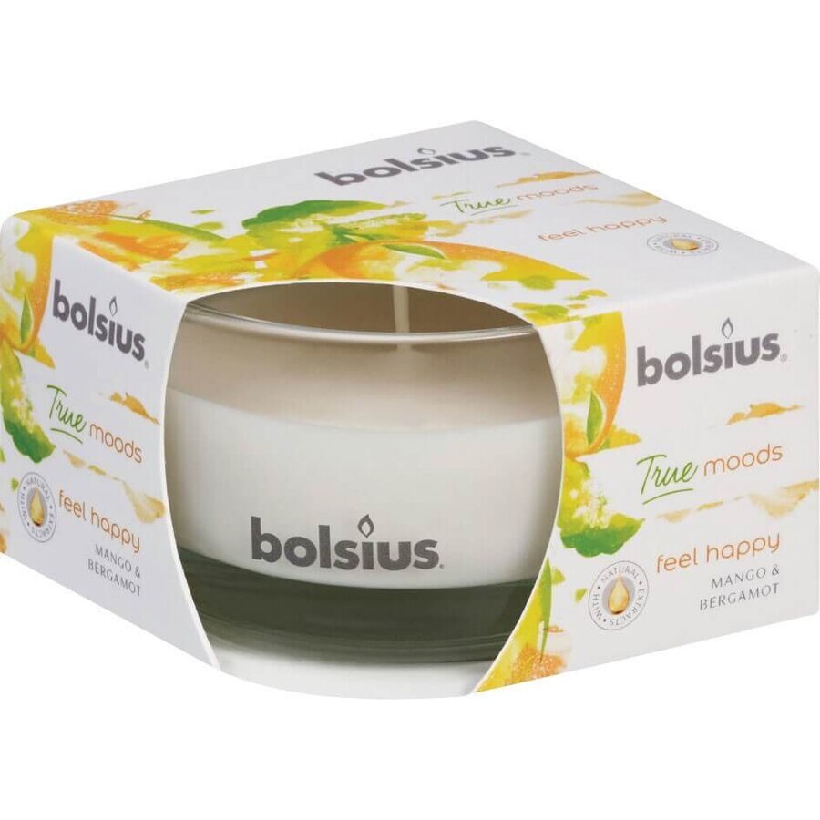 Bolsius Aromatic 2.0 Sticlă lumânare parfumată Mango 1×1 buc, dimensiune 80 x 50 mm