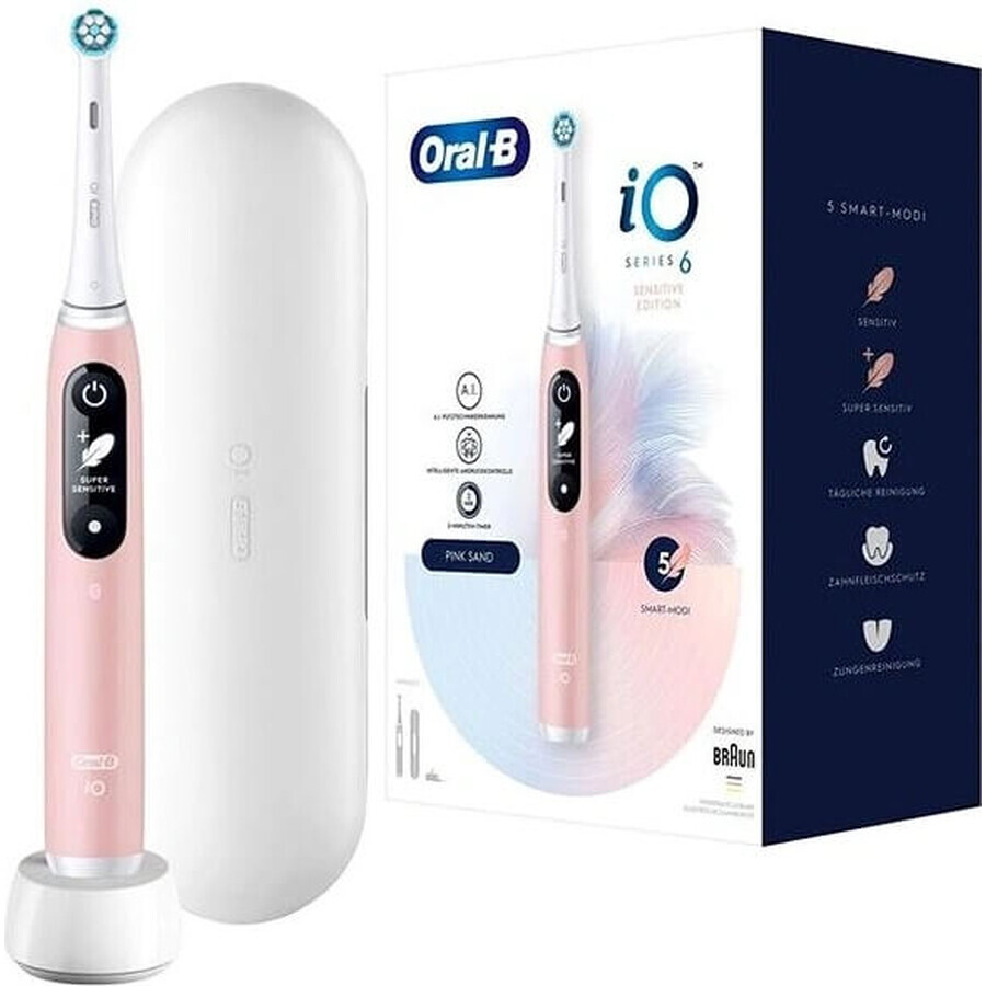 Tandenborstel Oral-B iO Series 6 Roze 1×1, elektrische tandenborstel