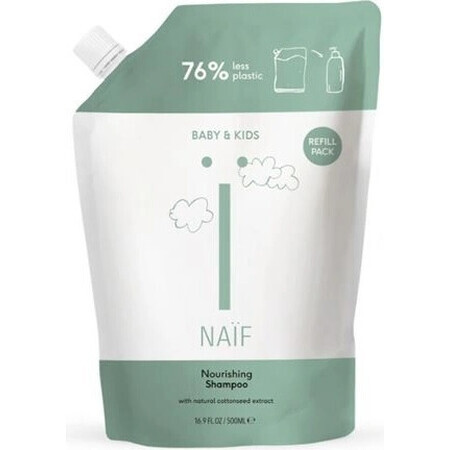 NAÏF Voedende Shampoo voor Kinderen en Baby's navulling 1×500 ml, voedende shampoo voor kinderen