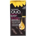 Garnier Olia Permanente Haarfarbe 4.0 Dunkelbraun 1×1 Set, permanente Haarfarbe