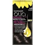 Garnier Olia Permanente Haarfarbe 4.0 Dunkelbraun 1×1 Set, permanente Haarfarbe