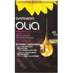 Garnier Olia Permanente Haarfarbe 4.0 Dunkelbraun 1×1 Set, permanente Haarfarbe