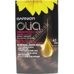 Garnier Olia Permanente Haarfarbe 4.0 Dunkelbraun 1×1 Set, permanente Haarfarbe