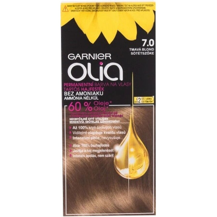 Garnier Olia Permanente Haarfarbe 4.0 Dunkelbraun 1×1 Set, permanente Haarfarbe