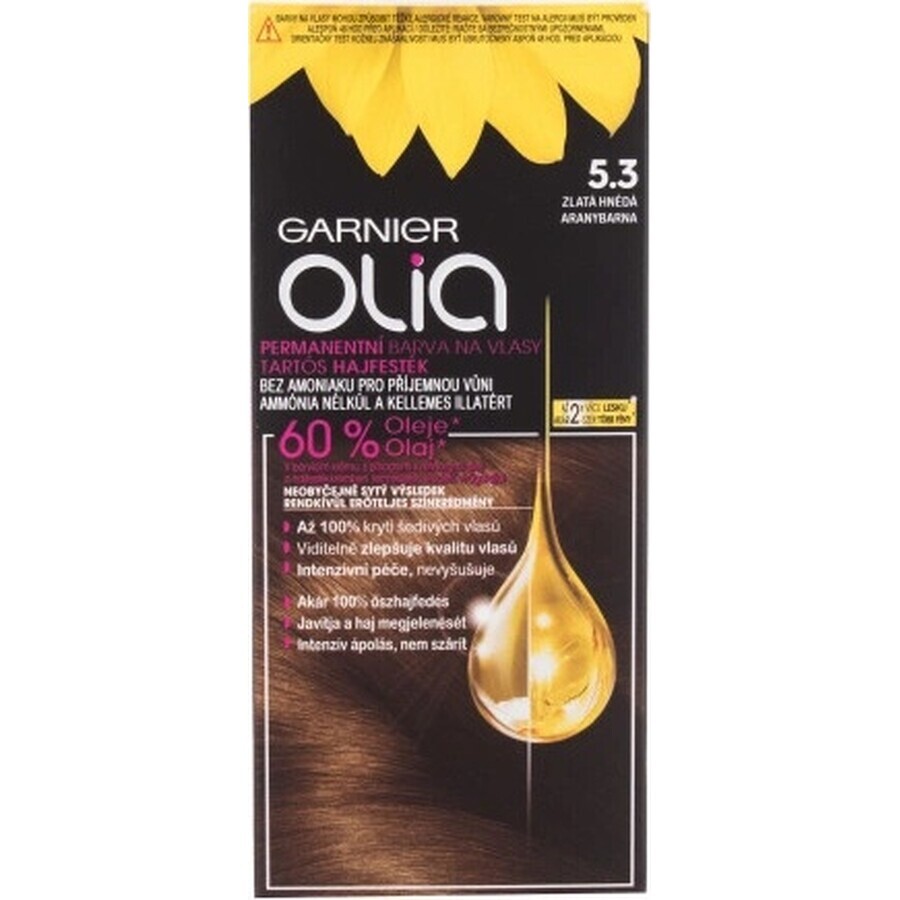 Garnier Olia Permanente Haarfarbe 4.0 Dunkelbraun 1×1 Set, permanente Haarfarbe