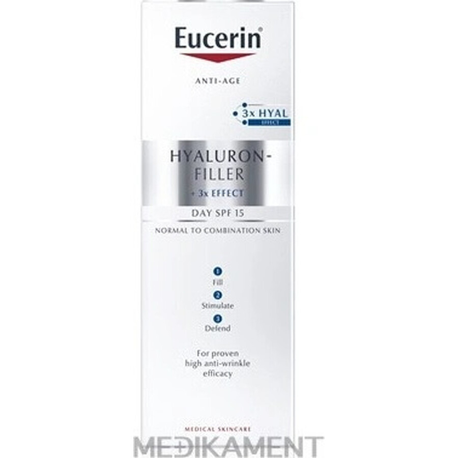 Eucerin HYALURON-FILLER crème de jour anti-rides 1×50 ml pour peau normale à mixte