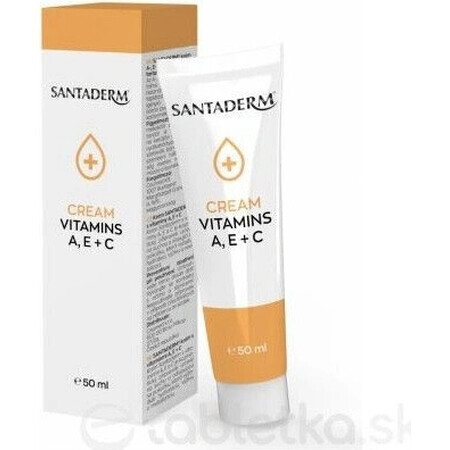 SANTADERM CREAM VITAMINE A, E + C vitamine crème voor droge en geëxfolieerde huid 1x50 ml