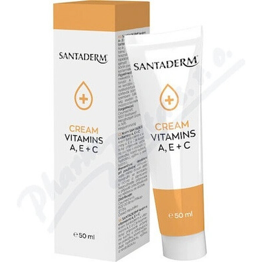 SANTADERM CREAM VITAMINE A, E + C vitamine crème voor droge en geëxfolieerde huid 1x50 ml