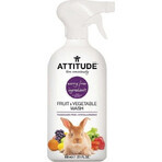 ATTITUDE Spray détergent non parfumé pour fruits et légumes 1×800 ml , détergent pour fruits