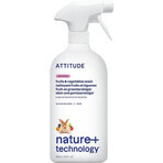 ATTITUDE Spray détergent non parfumé pour fruits et légumes 1×800 ml , détergent pour fruits