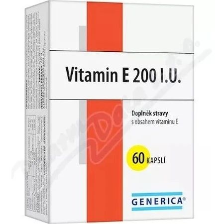 GENERICA Vitamine E 200 U.I. 1×60 cps, complément alimentaire