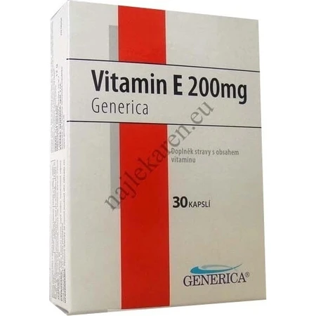 GENERICA Vitamine E 200 U.I. 1×60 cps, complément alimentaire