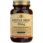 Solgar Gentle Iron 20 mg Iron (ferrous bisglycinate) Gentle for Stomach 90 capsules 1×90 cps, food supplement