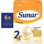 Sunar Complex 2 6×600 g, zuigelingenmelk, vanaf 6 maanden