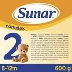 Sunar Complex 2 6×600 g, zuigelingenmelk, vanaf 6 maanden