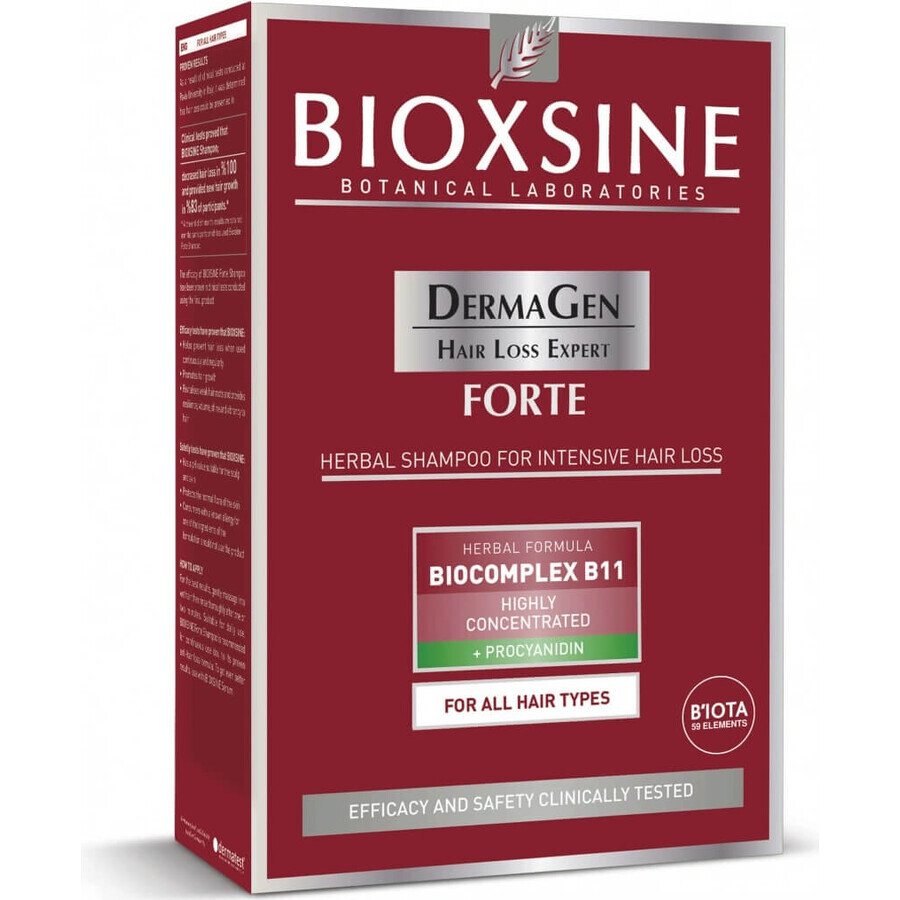 BIOXSINE FORTE Shampooing tous types de cheveux 1×300 ml, contre la chute des cheveux